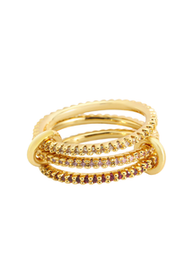 Ring | Allison | Set of 3 | Zirconia Stack | 18K Gold Plated