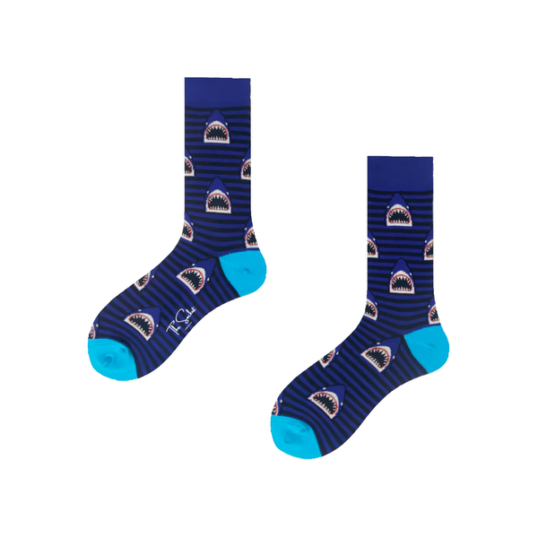shark socks hk, striped socks hong kong, cotton socks hk, fun socks for men hk, novelty socks hong kong, breathable socks hk, gift socks hk
