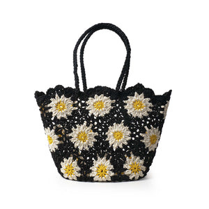Shopper | Sunflower Basket | Crochet | Black Yellow