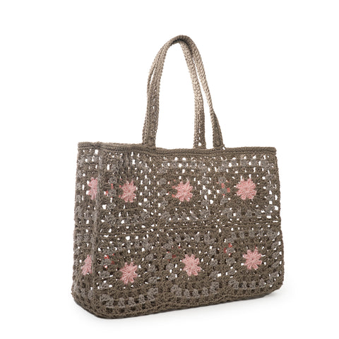 Shopper | Grids Basket | Crochet | Sand Pink