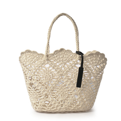 Shopper | Daisy Basket | Crochet | White
