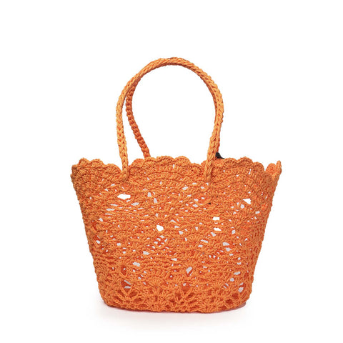 Shopper | Daisy Basket | Crochet | Orange