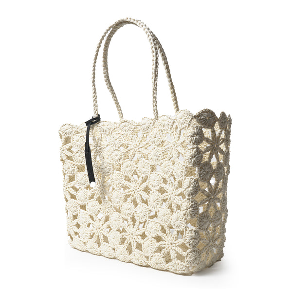 Shopper | Daffodil Basket | Crochet | White