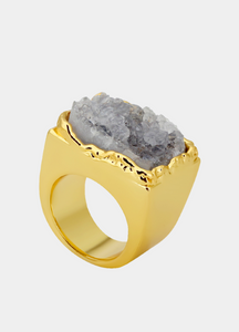 Monolith Signet Ring – 18K Gold Plated | Bold Modern Statement Ring for Women in Hong Kong