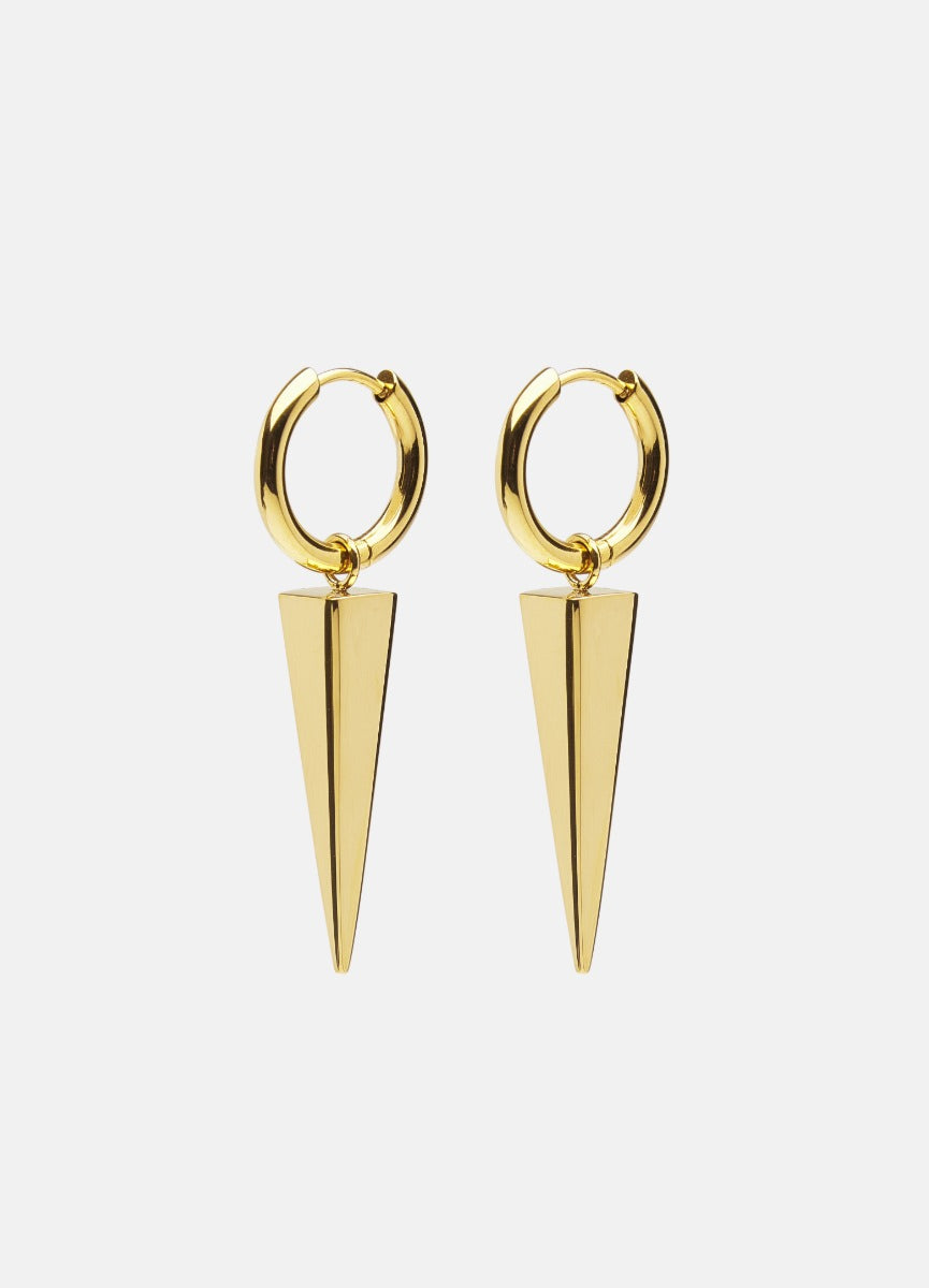 Earrings | Rivets | Spike | Gold Plated