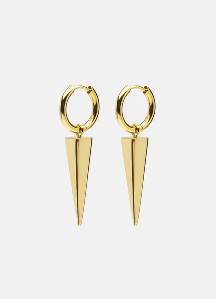 Earrings | Rivets | Spike | Gold Plated