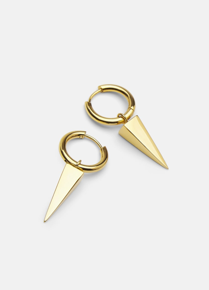 Earrings | Rivets | Spike | Small | Gold Plated