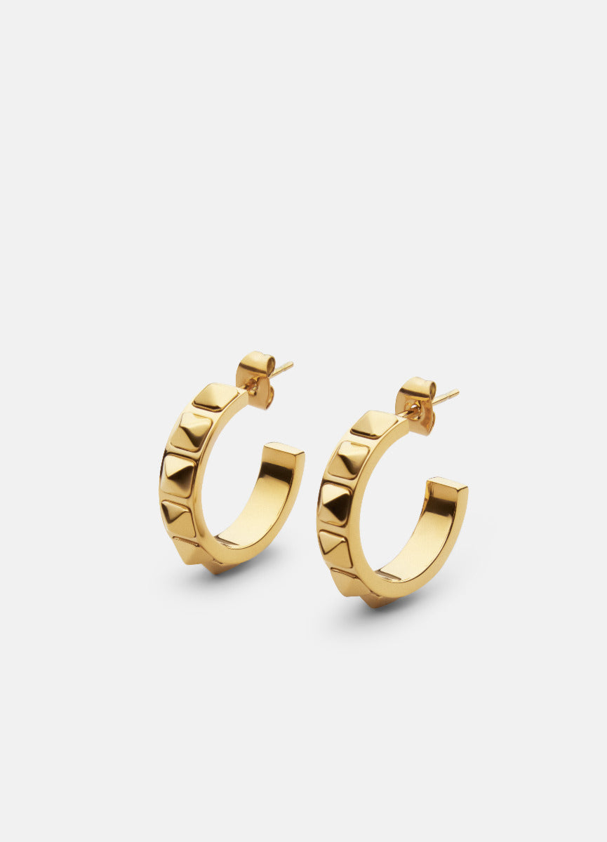 Earrings | Rivets | Gold Plated
