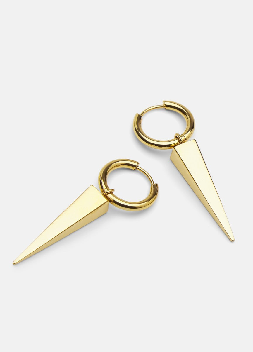 Earrings | Rivets | Spike | Gold Plated