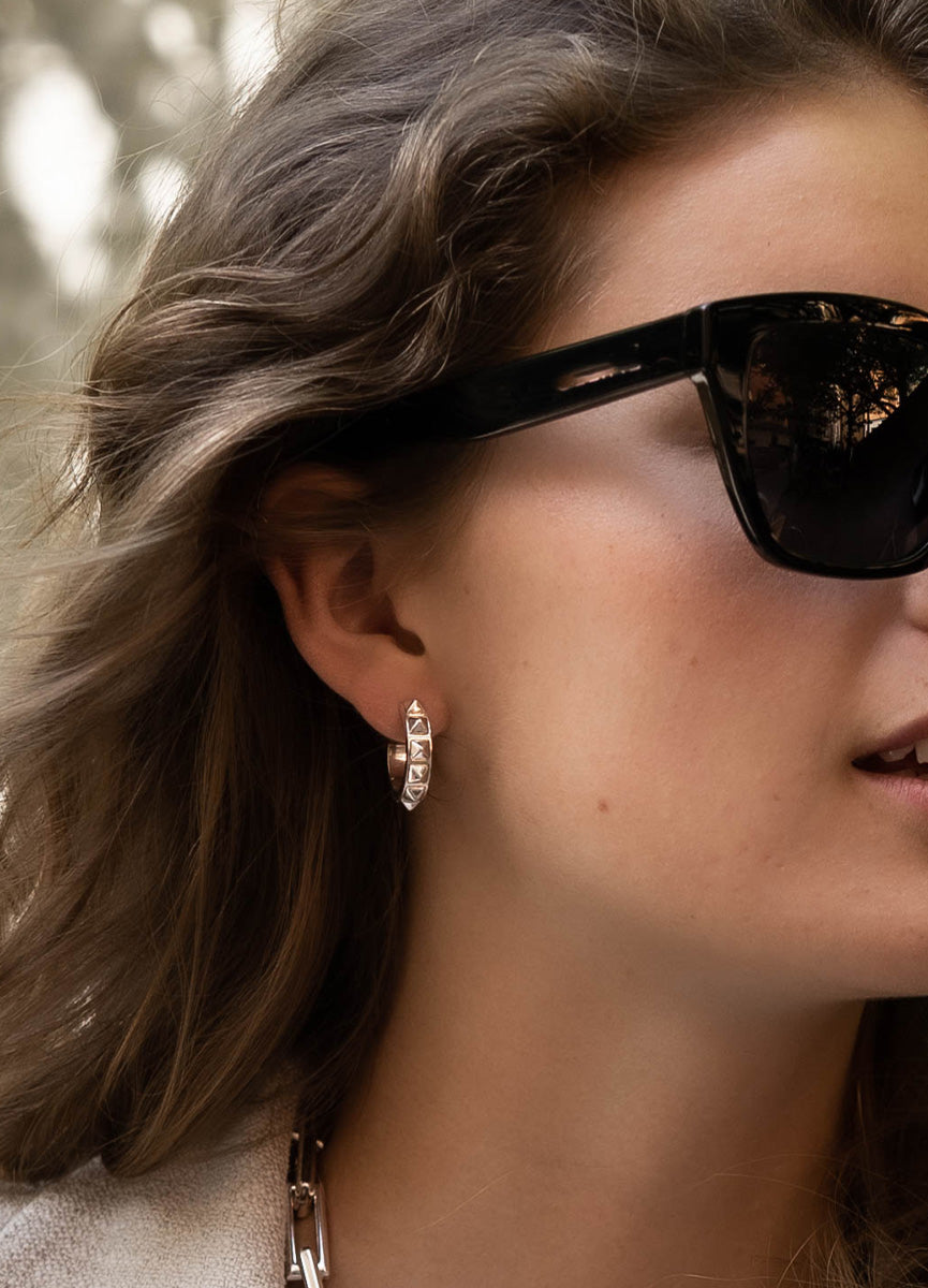 Earrings | Rivets | Silver Plated