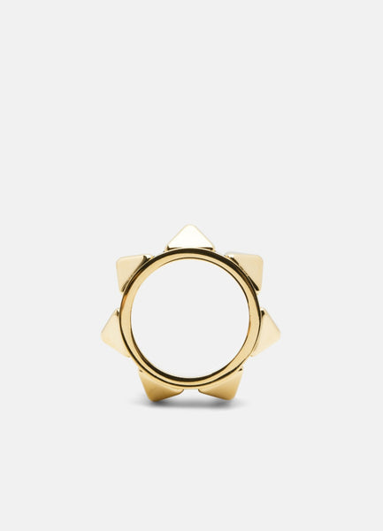 Ring | Rivets | Wide | Gold Plated
