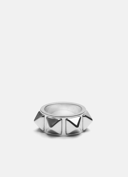 Ring | Rivets | Wide | Silver Plated