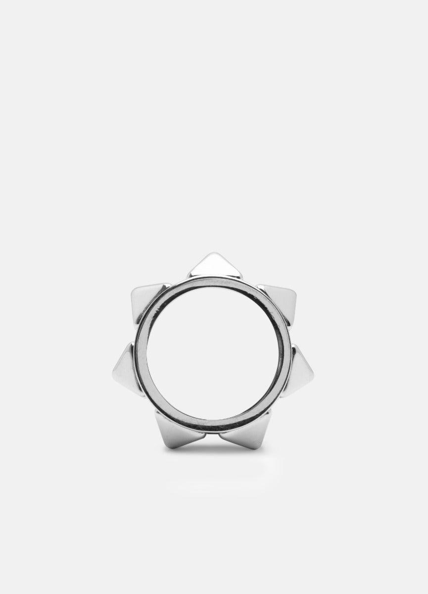 Ring | Rivets | Wide | Silver Plated