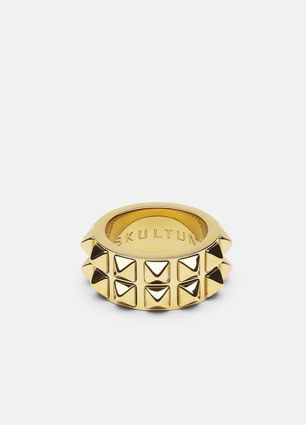 Ring | Double Rivets | Gold Plated