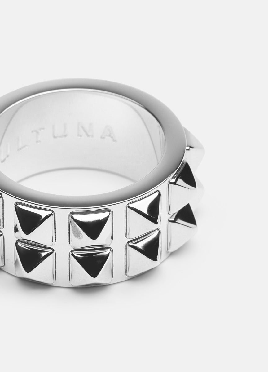 Ring | Double Rivets | Silver