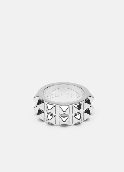 Ring | Double Rivets | Silver