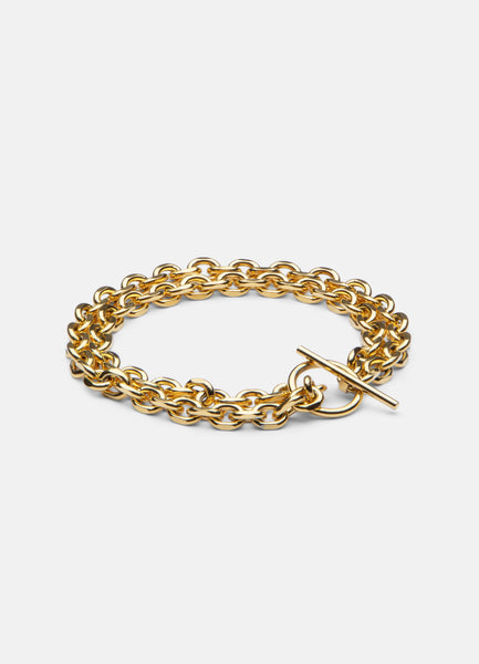 Bracelet | Unité Chain Bracelet | Double Row | IPG Gold Plated
