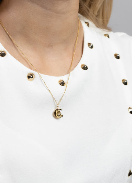 Necklace | Moomin Letter C | Gold Plated