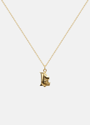 Necklace | Moomin Letter L | Gold Plated