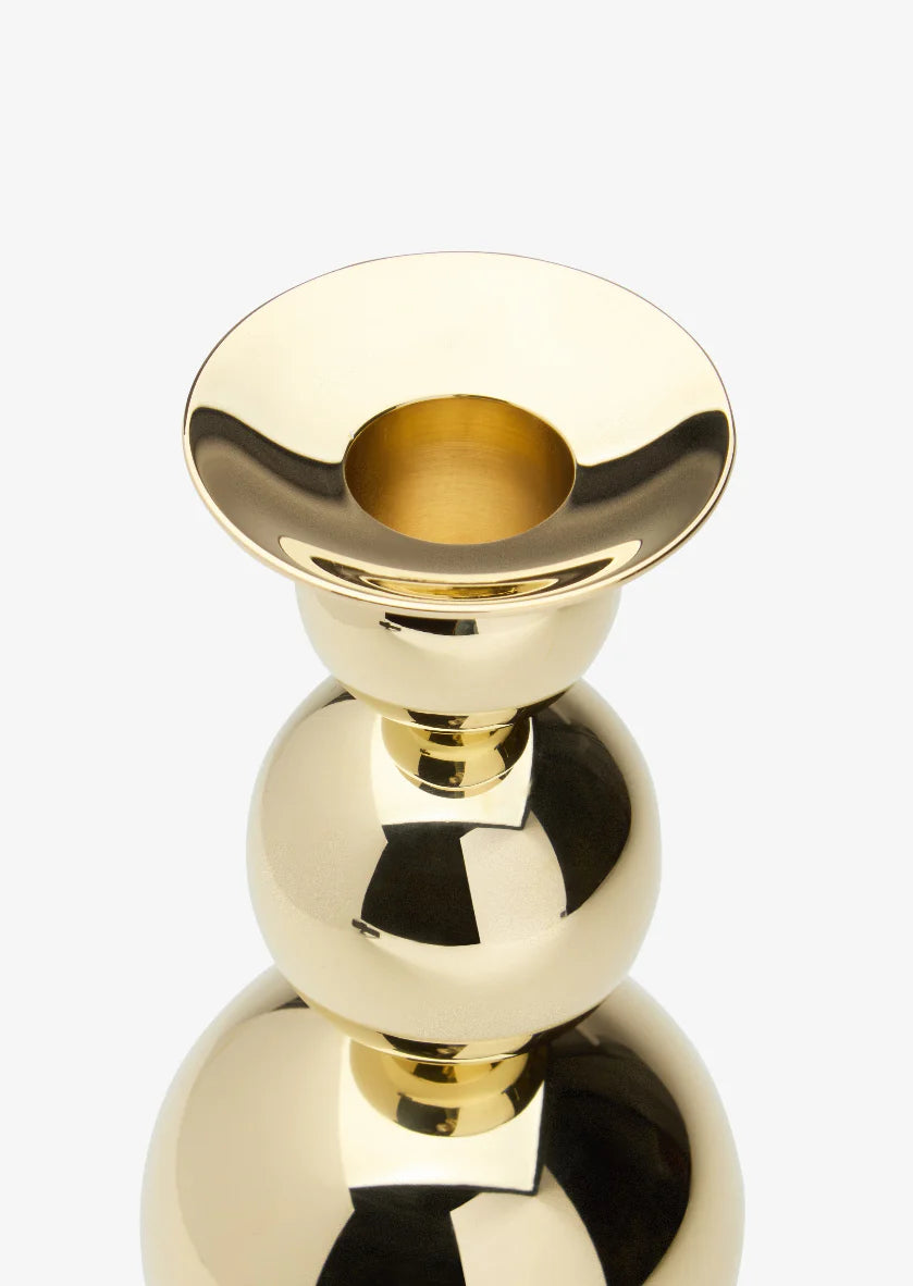 Candlestick | Trippel Ball | Gold