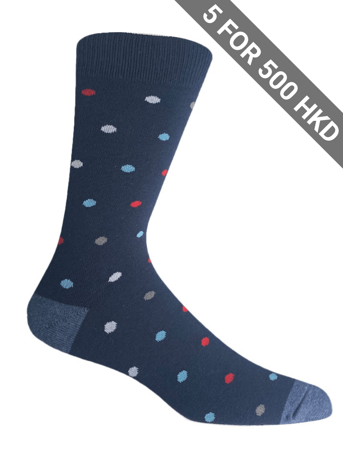 Socks | Navy | Multi Dots | Cotton