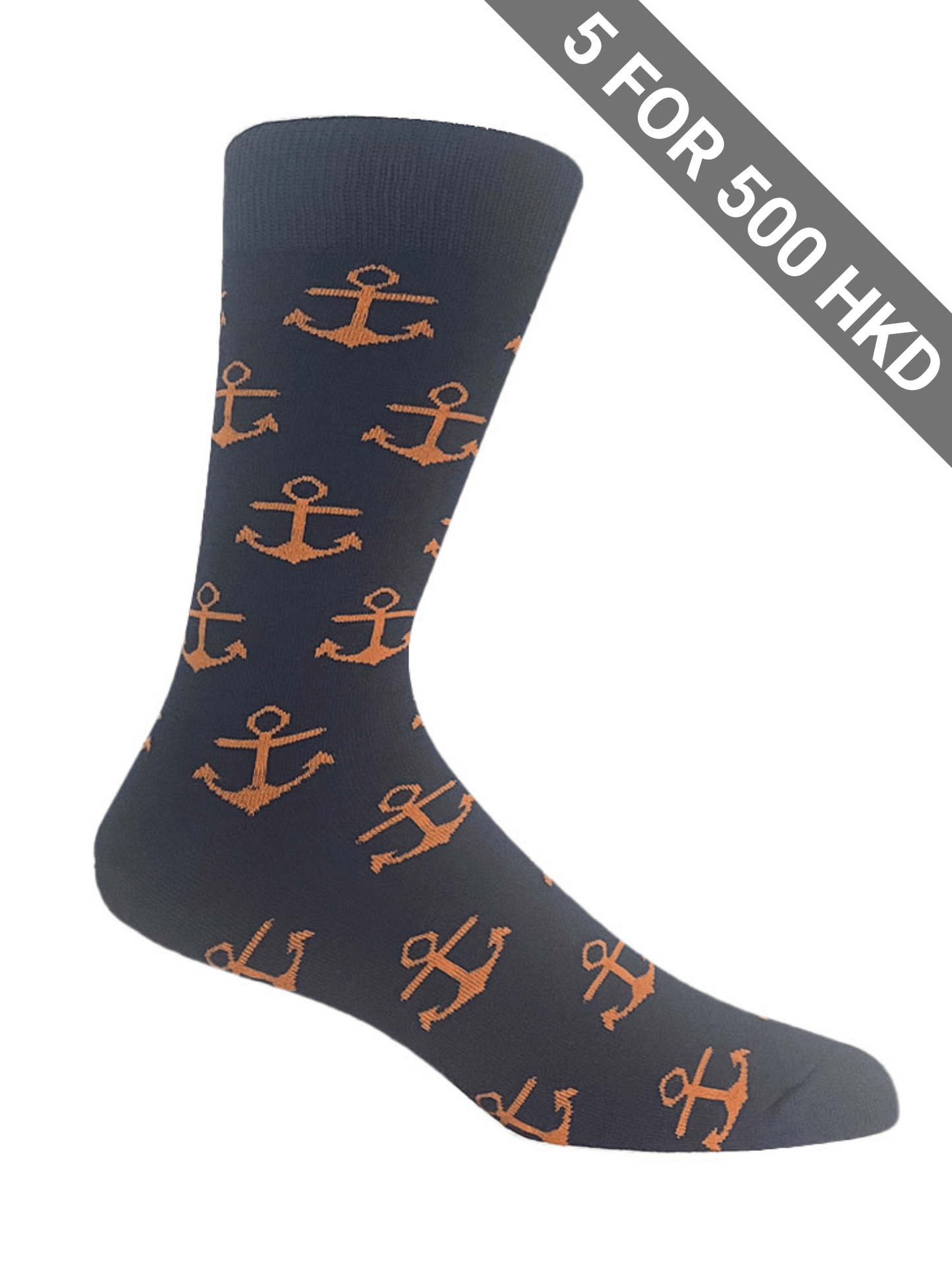 Socks | Navy Orange | Ancor | Cotton