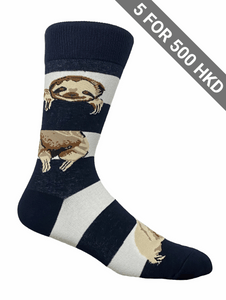 Socks | Sloth | Navy | Cotton