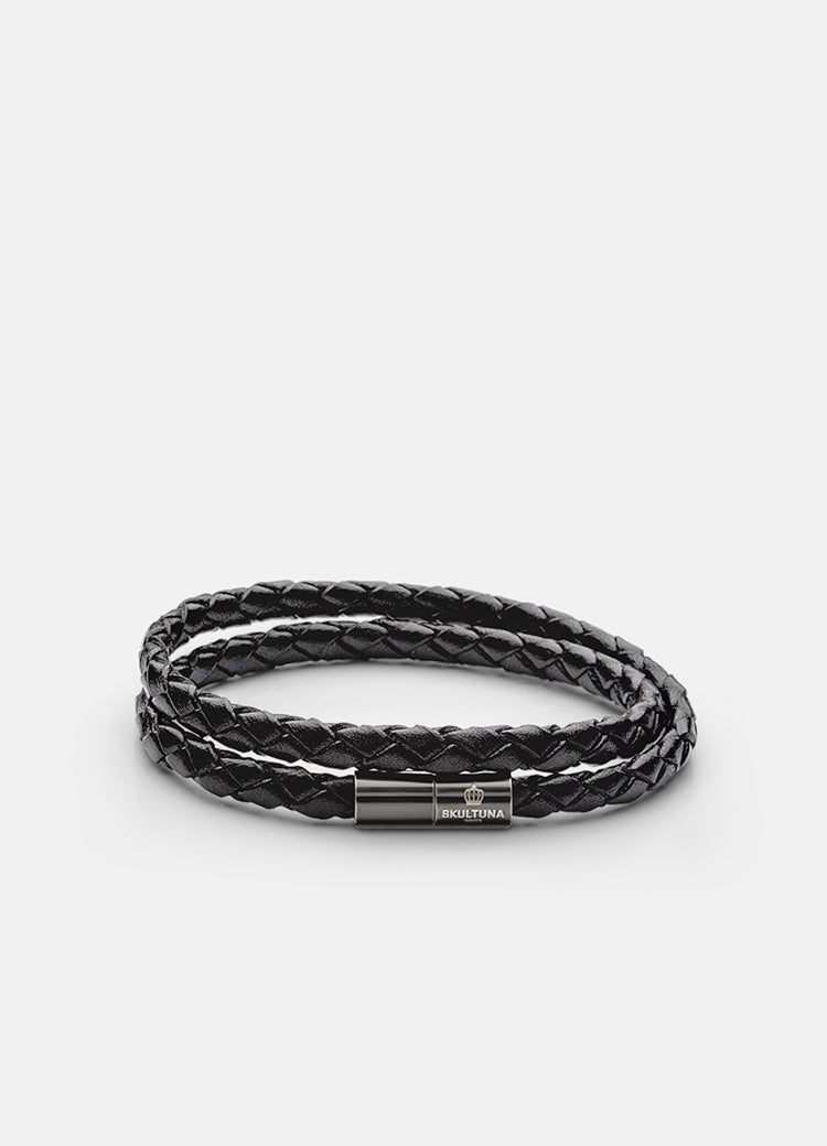 Leather Bracelet | The Stealth Bracelet | Black - STOCKHOLM 