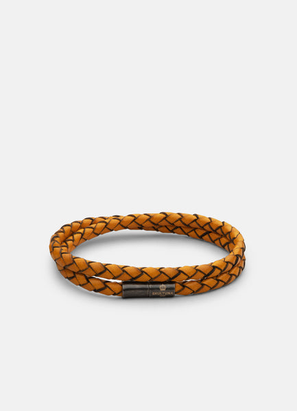 Leather Bracelet | The Stealth Bracelet | Brown | Orange - STOCKHOLM 