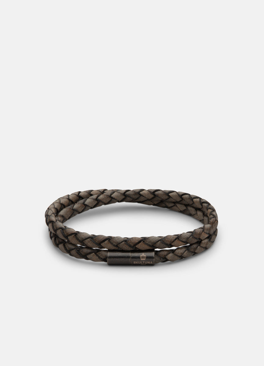 Leather Bracelet | The Stealth Bracelet | Graphite - STOCKHOLM 