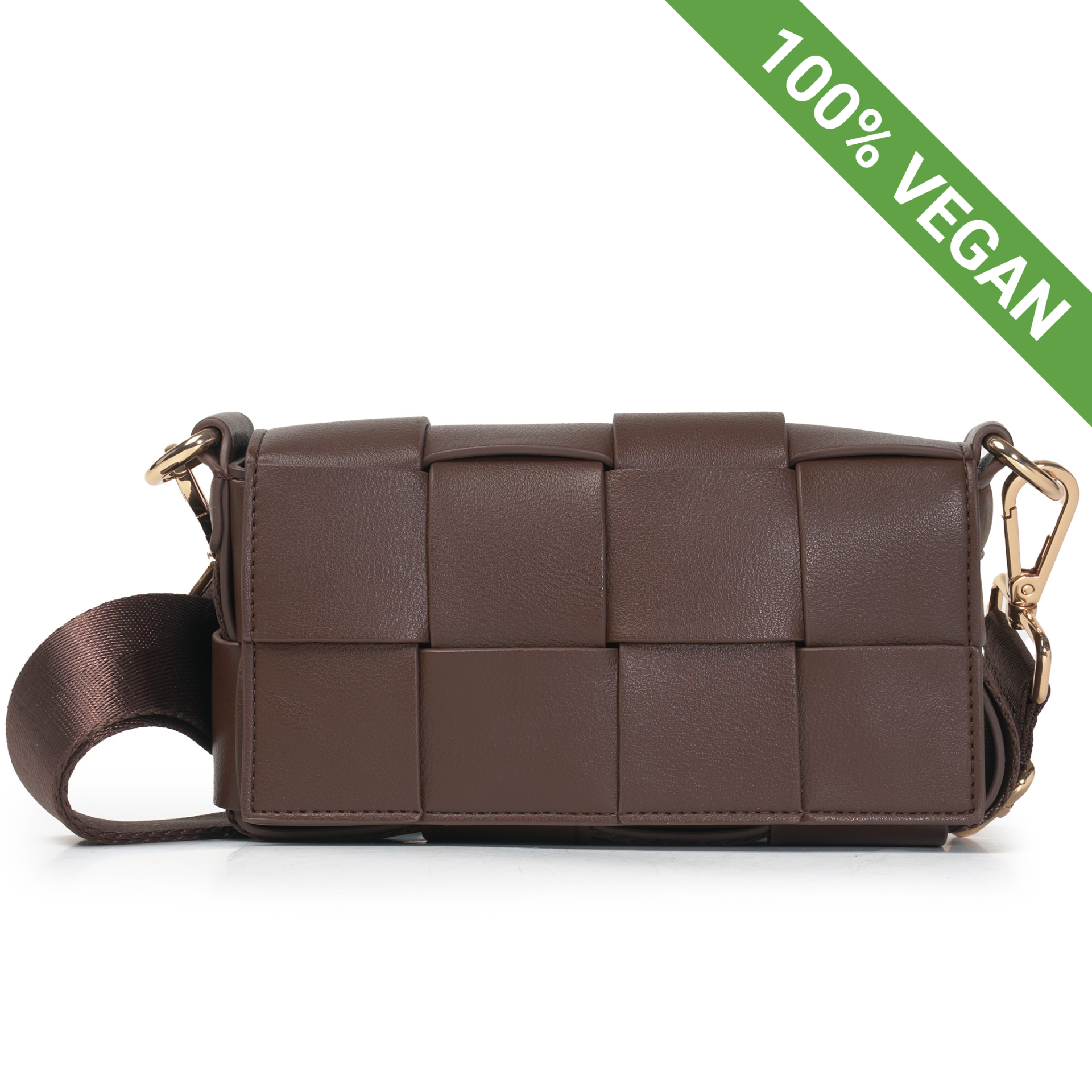 Chocolate 6-in-1 Braided Vegan Leather Waist and Shoulder Bag – Convertible Crossbody for Women