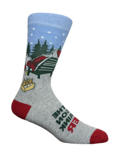 Christmas Santa Chill cotton socks – festive and comfy unisex socks with a relaxed Santa design, perfect for cozy holiday lounging.