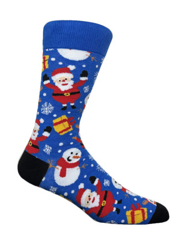 The Sockist Christmas Secret Santa unisex cotton socks – festive holiday socks with fun design, perfect for men and women, made with soft breathable cotton