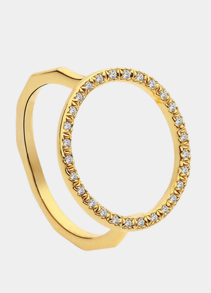 Odette Ring – 18K Gold Plated Circle Zirconia Ring for Women in Hong Kong