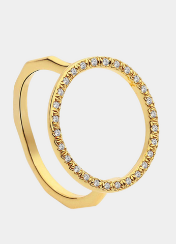 Odette Ring – 18K Gold Plated Circle Zirconia Ring for Women in Hong Kong