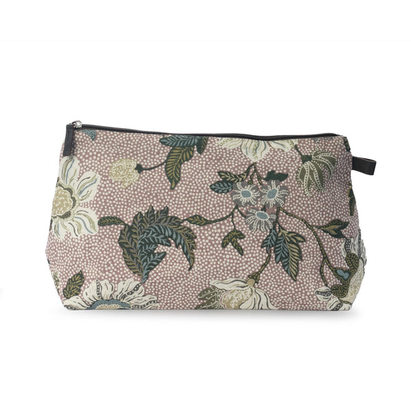 Cosmetic Bag | Dusty Pink Flower | Linen