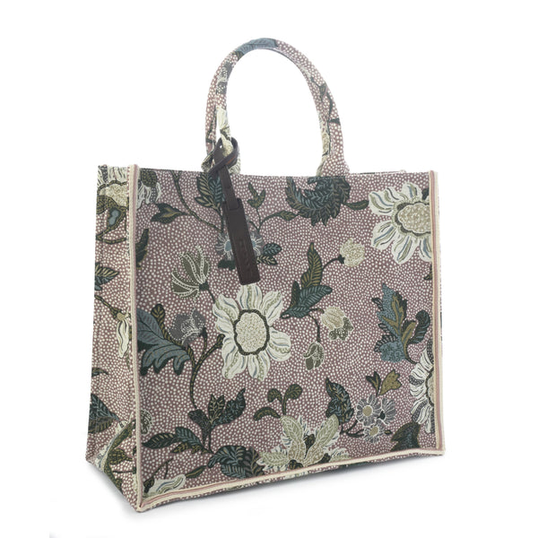Shopper | Pink Flower | Linen