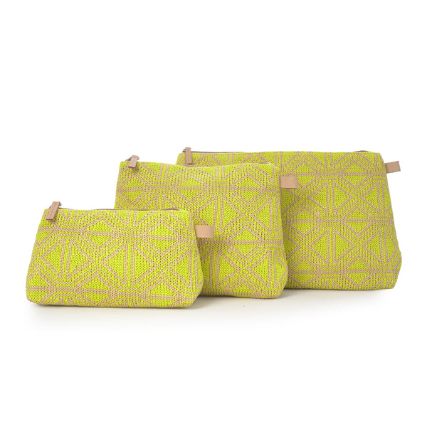 Cosmetic Bag | Straw | Yellow Diamond | Vegan