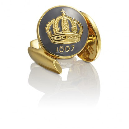 Cufflinks | The Skultuna Crown Gold | Mountbatten Grey - STOCKHOLM 