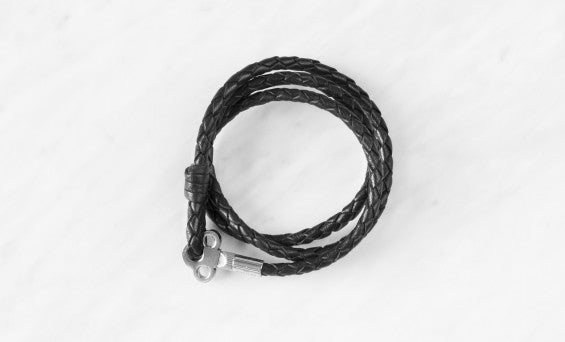 Leather Bracelet | The Key | Black Steel - STOCKHOLM 