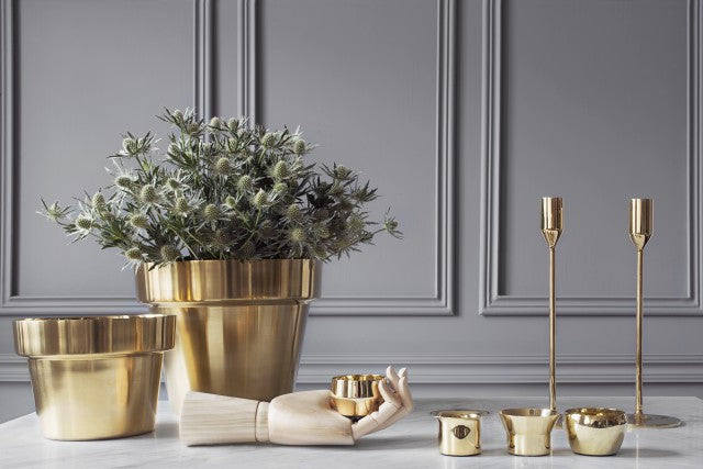 Pot | Brushed Brass | Extra Small - STOCKHOLM 