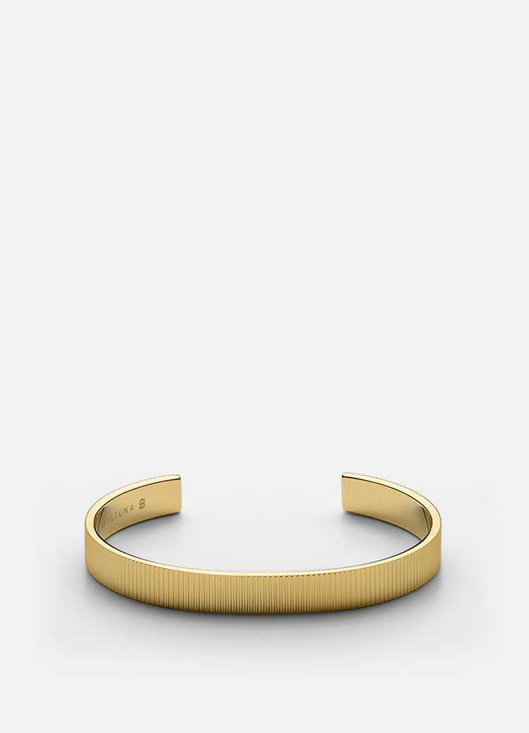 Bangle | Ribbed | Gold - STOCKHOLM 