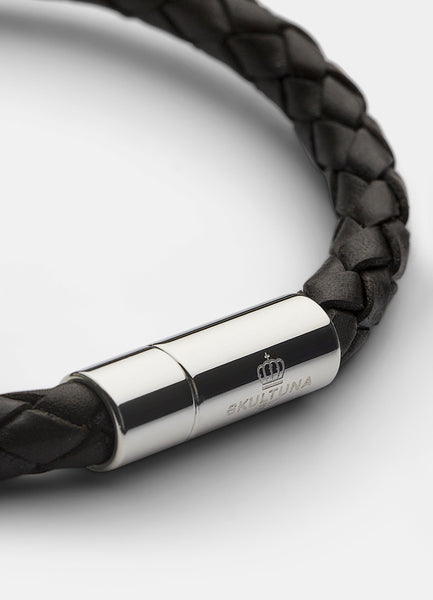 Leather Bracelet | 6mm | Silver | Dark Brown - STOCKHOLM 