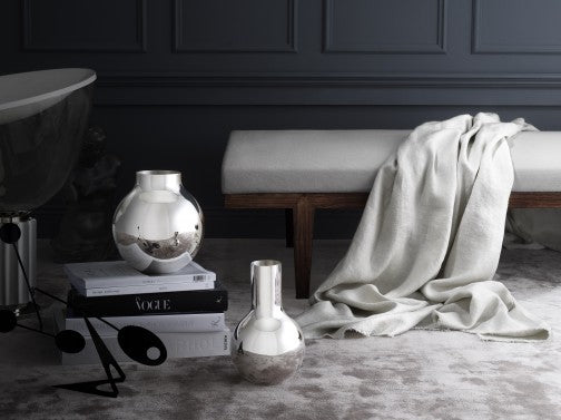 Vase | Boule | Silver | Large - STOCKHOLM 