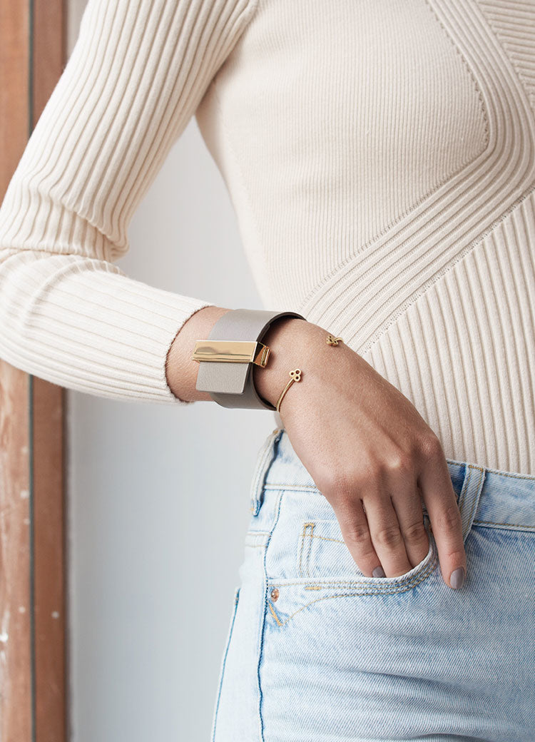 Bangle | Open Key Cuff | Gold - STOCKHOLM 