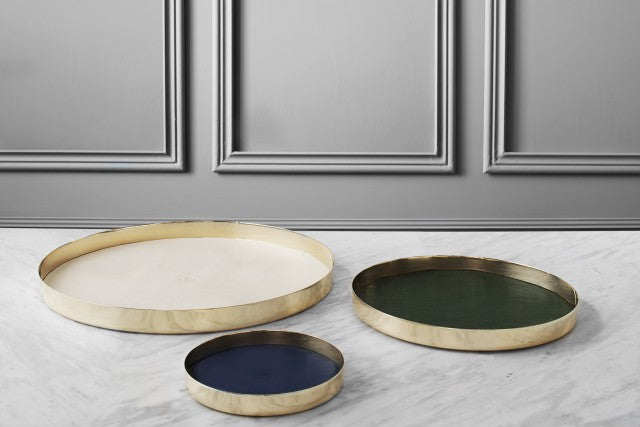 Tray | Karui | White Leather | Medium - STOCKHOLM 