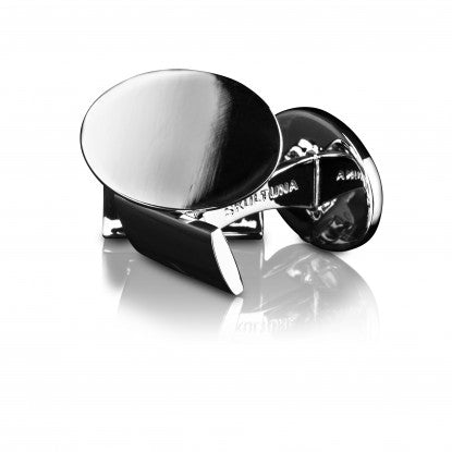 Cufflinks | Black Tie Collection | Silver Oval - STOCKHOLM 