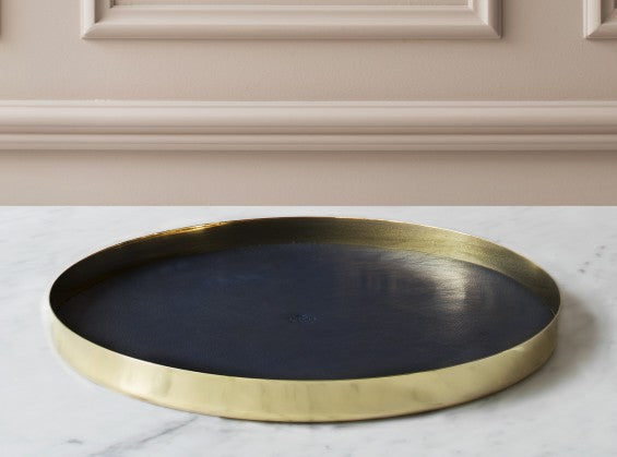 Tray | Karui | Blue Leather | Extra Large - STOCKHOLM 