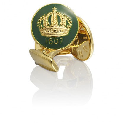 Cufflinks | The Skultuna Crown Gold | British Racing Green - STOCKHOLM 