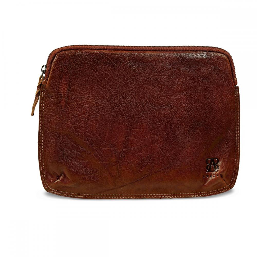 Ipad Bag | Brown | Waxed Buffalo Leather - STOCKHOLM 